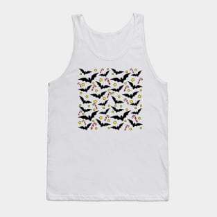 Festive Bats Christmas Pattern Tank Top